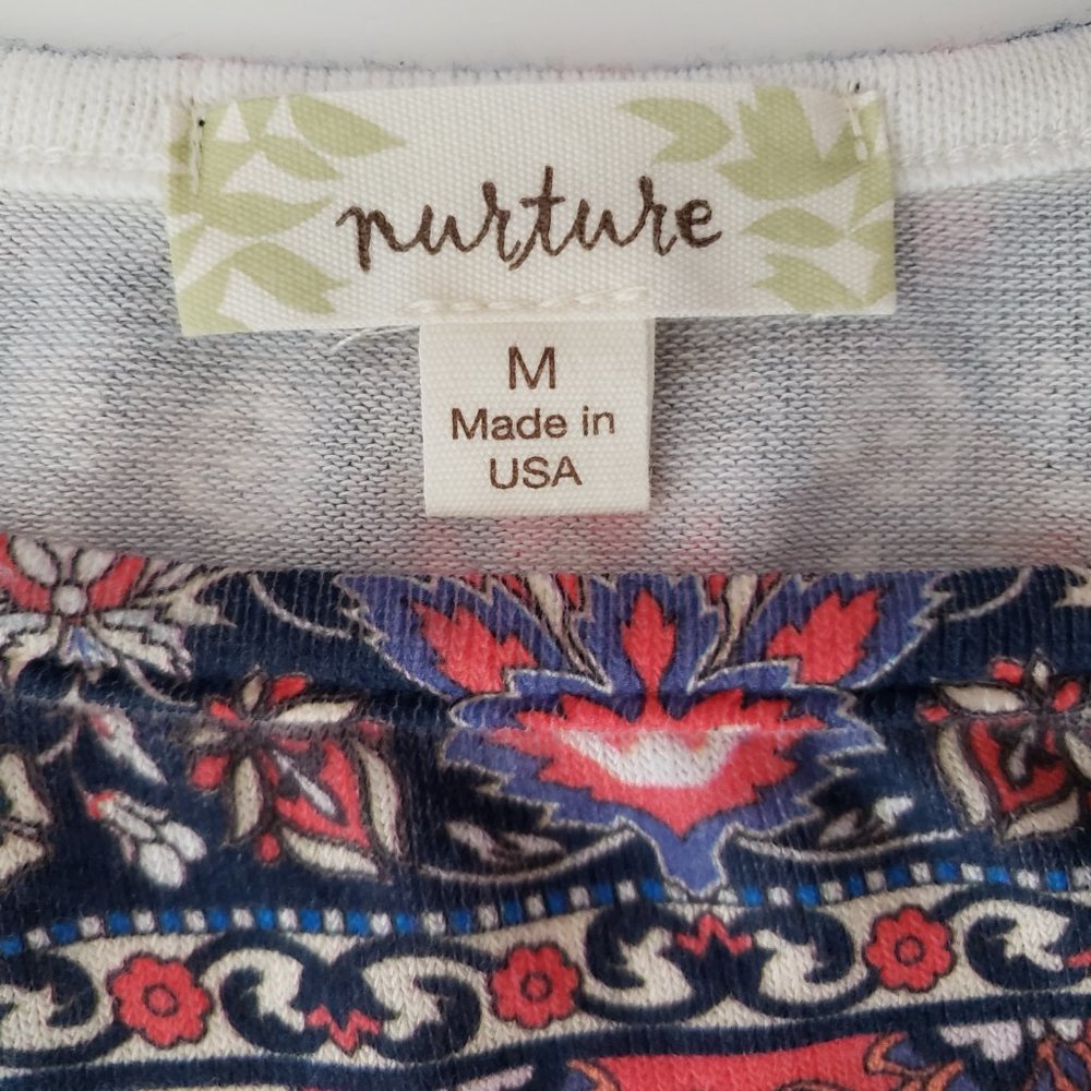 Nurture Soft Stretchy Poly Knit Print Dress M - Picture 8 of 10